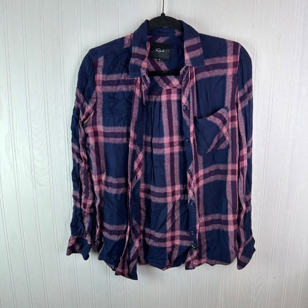 Rails Hunter Plaid Button Down Admiral Cranberry‎ Size XS